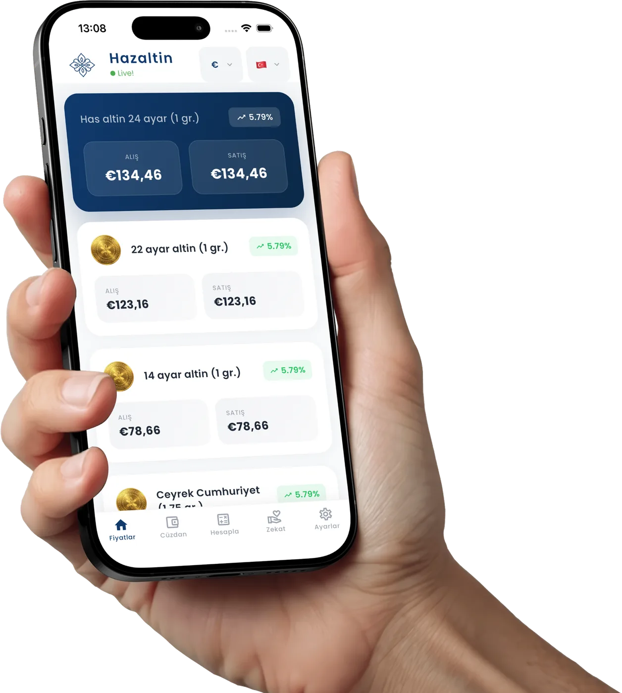 Hazaltin – Goldpreis- & Zakat-App – Web-Dashboard