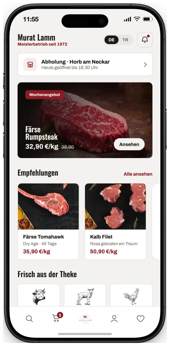 Murat Lamm – Bestell-App